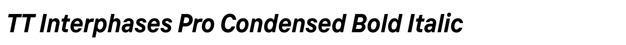 TT Interphases Pro Condensed Bold Italic image